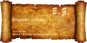 Bogdán Zelma névjegykártya